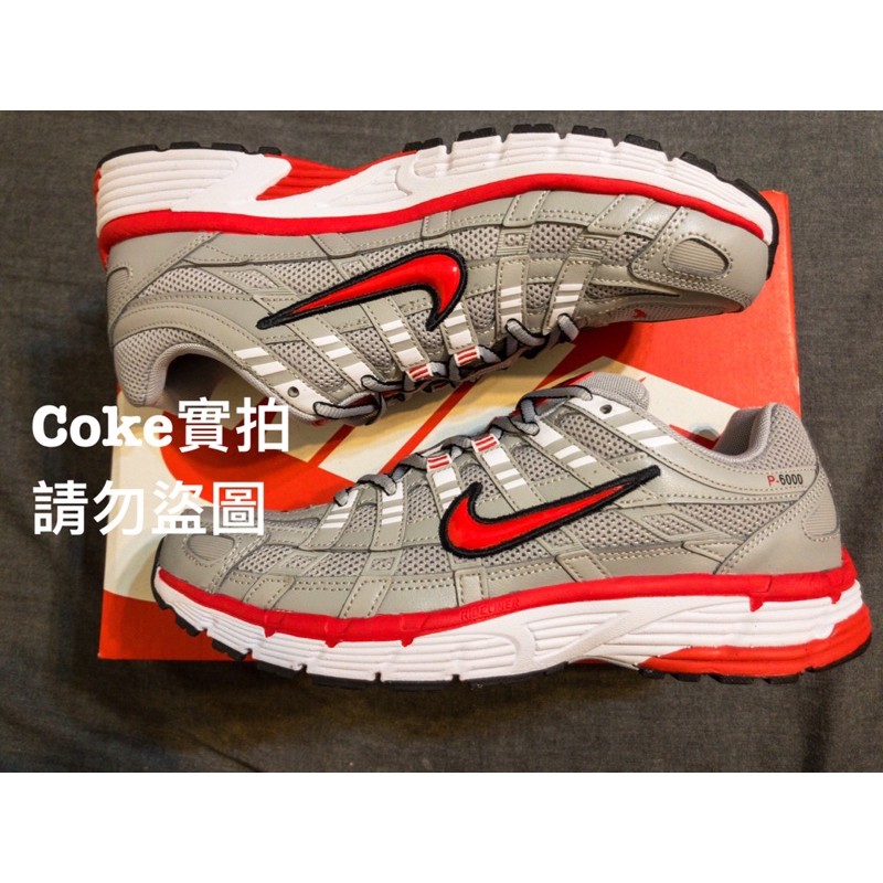 Nike P6000 復古慢跑 灰紅 全新9號