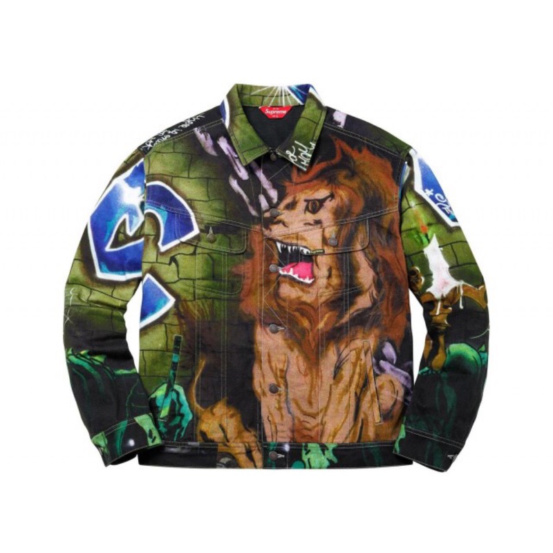 SS18 supreme lion’s den denim trucker jackets