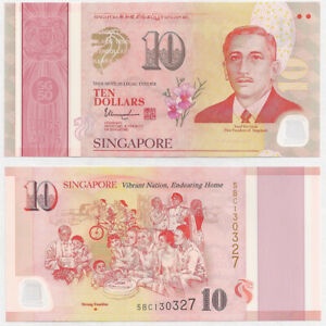 新加坡建國50週年紀念鈔 10元 全新UNC 新幣