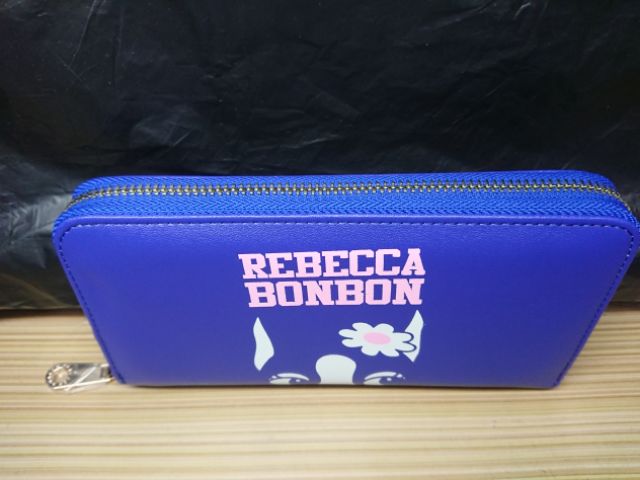 Rebecca Bobo 日本狗頭包 （藍）美式小法鬥印花拉鏈長夾