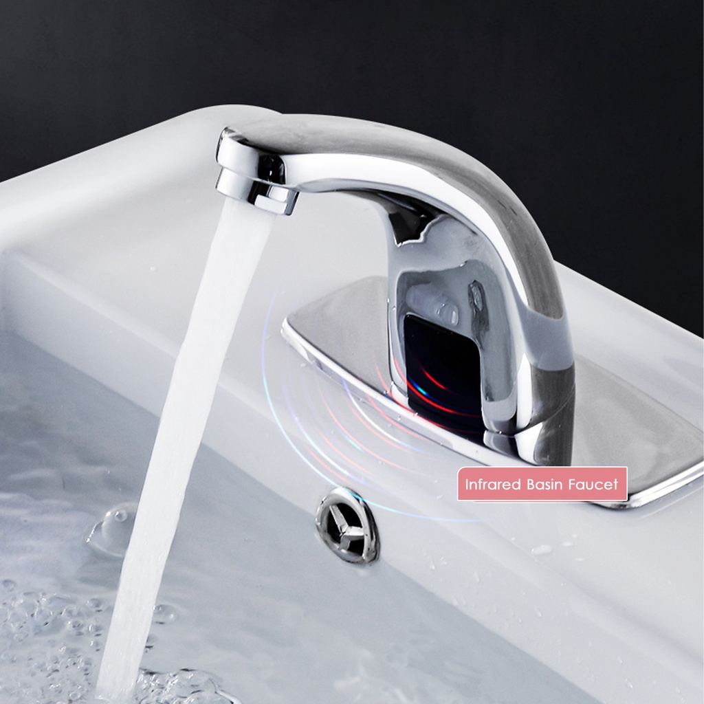 冷熱浴室自動非接觸式紅外線感應水龍頭混合器電源非接觸式節水感應水龍頭