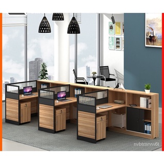 【工廠·直銷】-【現貨·免運】-員工財務辦公桌簡約現代辦公室桌椅組合屏風工位桌電腦桌4人位-辦公桌