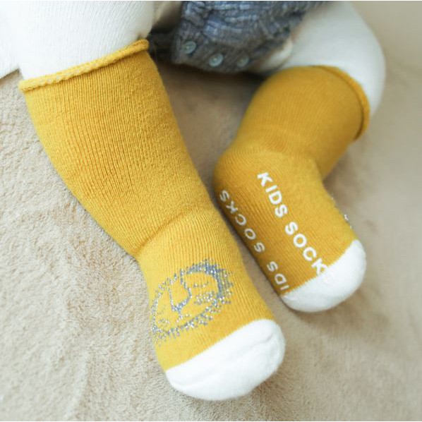 ❤現貨在台G084❤秋冬毛圈加厚嬰兒襪子點膠防滑寶寶高筒新生兒地板襪兒童 保暖襪寶寶必備
