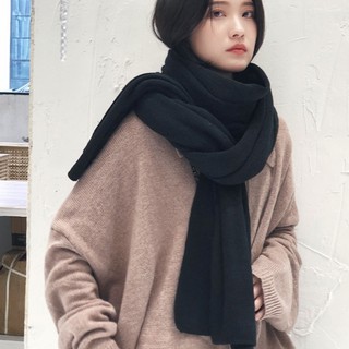 保暖純色仿羊毛大披肩仿羊絨保暖圍巾72401