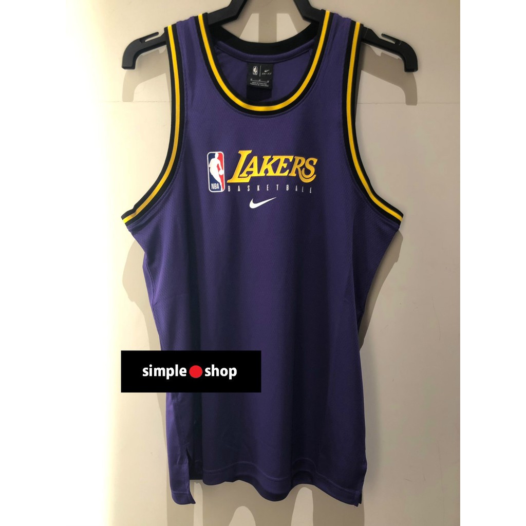 【Simple Shop】NIKE NBA LAKERS 湖人 湖人隊 背心 球衣 紫 黃 BQ9344-504