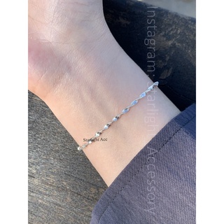 《Starlight Accessory》S925 捲捲麻花手鍊 純銀手鍊 簡約手鍊 極簡飾品 無墜飾手鍊