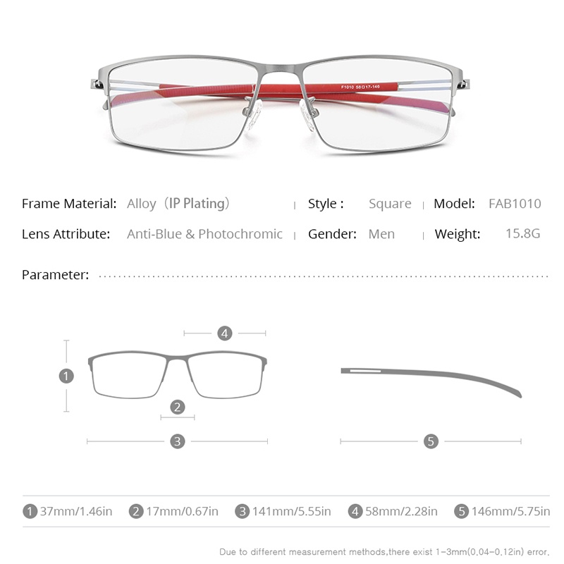 Image of Fonex 鈦合金眼鏡架男士 2021 新款超輕方形光學鏡架韓國無螺絲眼鏡 #4