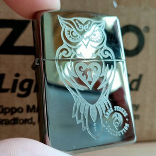 【現貨】美國 Zippo 打火機 正品 Anne Stokes典藏系列 貓頭鷹 鍍鉻鏡面拋光 (型號49101)