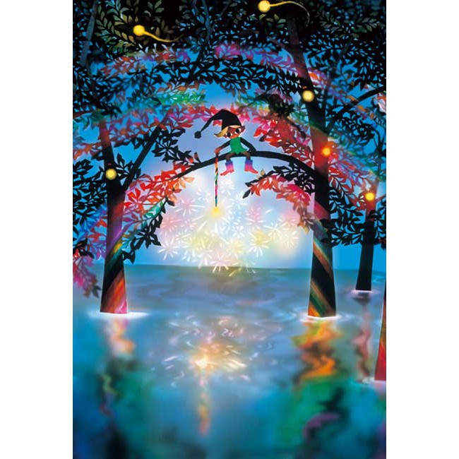 日本品牌appleone 藤城清治線香花火300片拼圖300 146 蝦皮購物