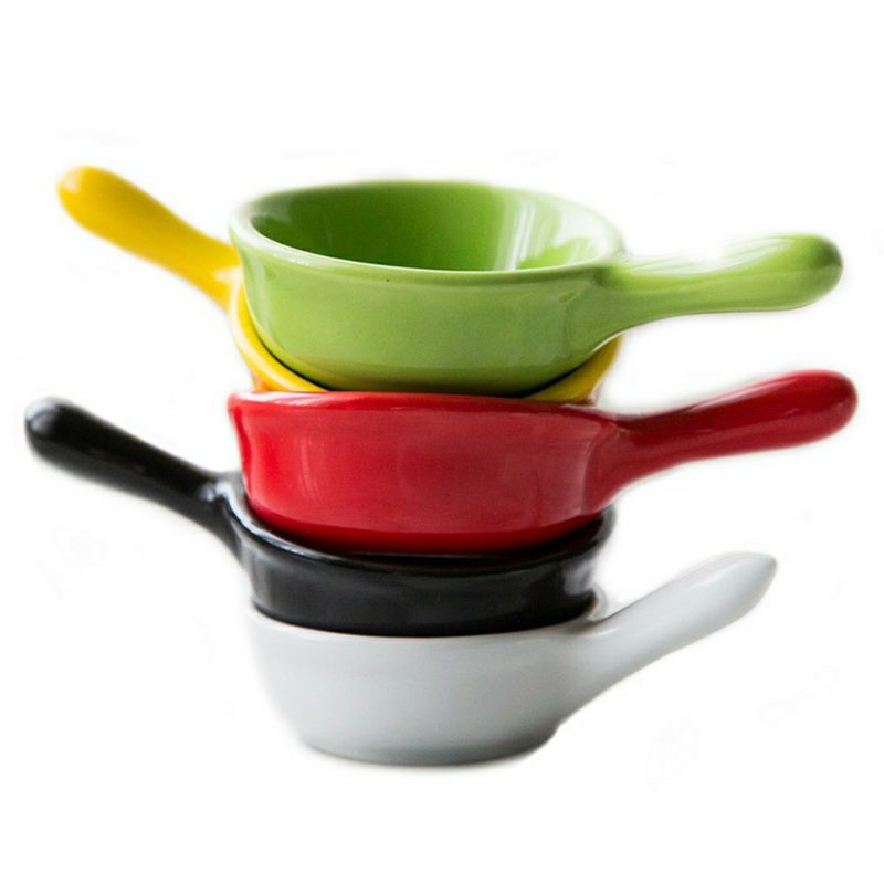 陶瓷系列馬卡龍系列黑色紅色白色藍色黃色綠色醬料碟/小碟/沾醬碟番茄醬碟筷架