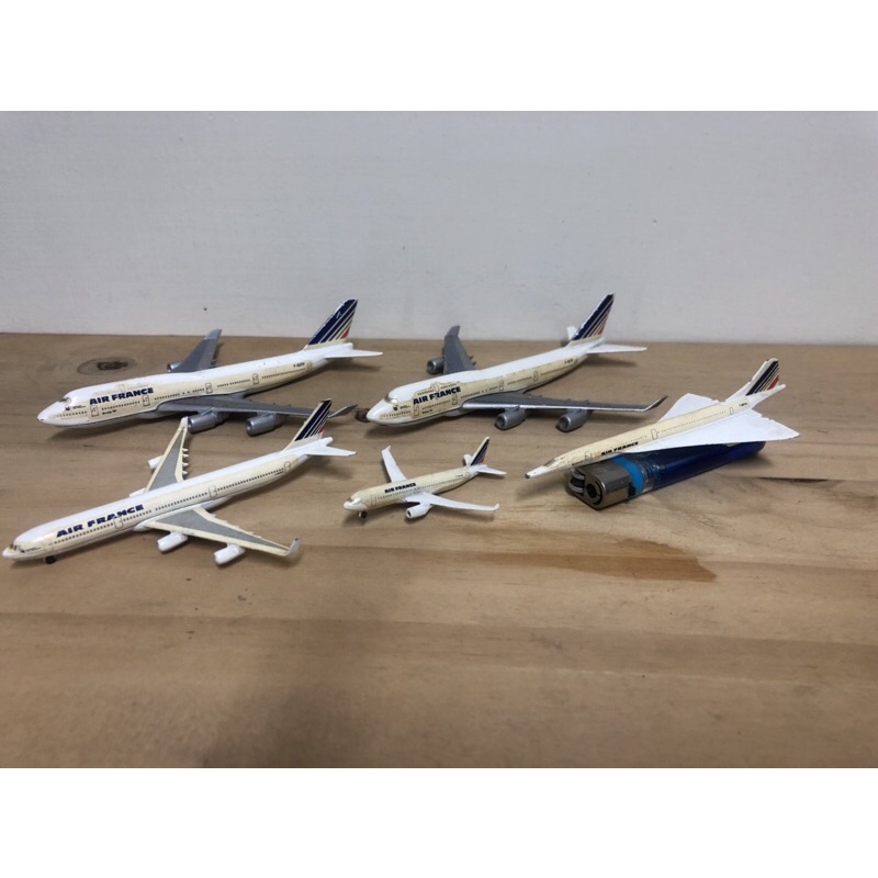 「寶貝對不起」法國航空 模型飛機 波音747 Air France 巴黎戴高樂機場 schabak 不拆賣