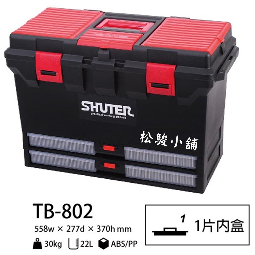 【松駿小舖】(附發票TB-802工具箱 SHUTER樹德 專業型工具箱  耐重 零件 工業收納 五金螺絲板手收納