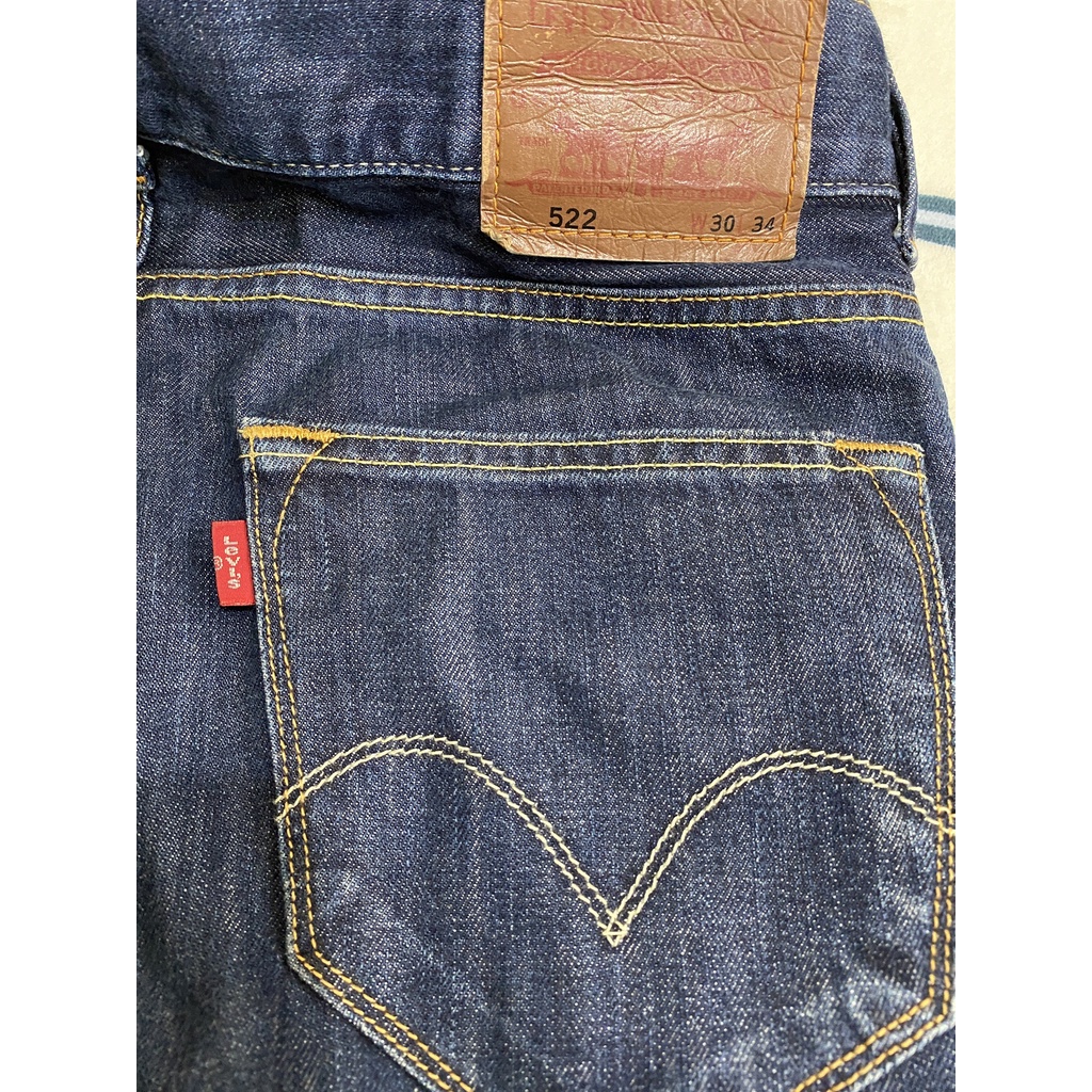 正品Levis 522(W30)深藍直筒牛仔褲