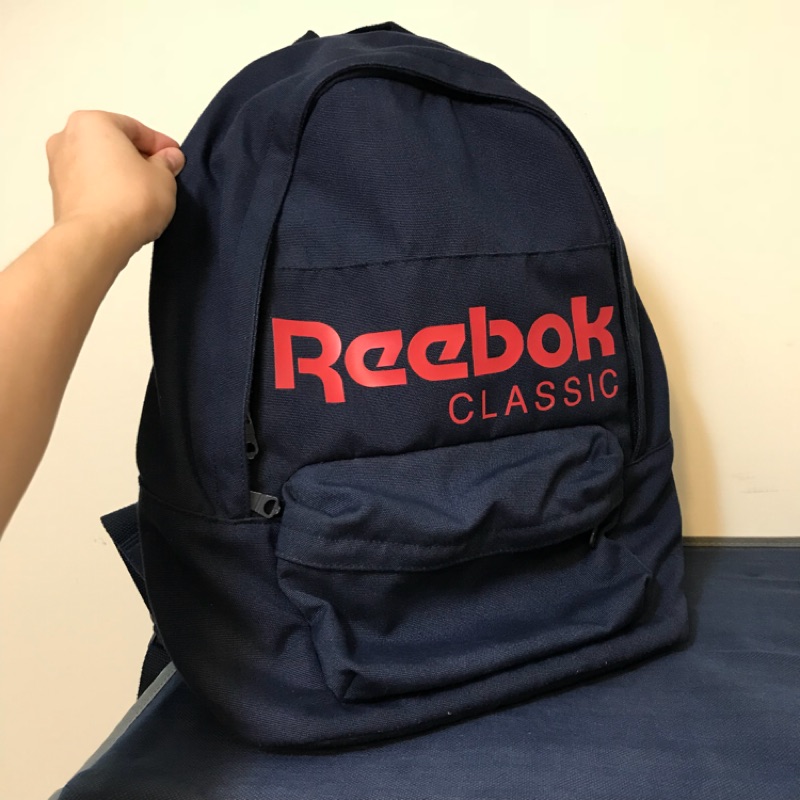 二手正品 Reebok classic 深藍色 復古後背包 百搭款