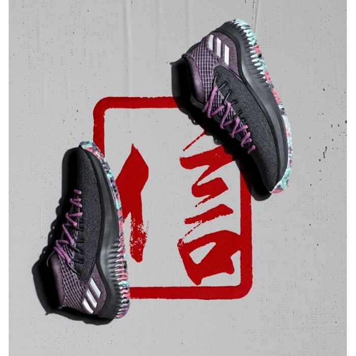 Adidas Dame 4 籃球鞋 CQ0469 黑灰紫 CNY 獒犬 新年 狗年 愛迪達 紫迷彩