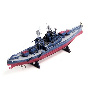 金屬DIY拼裝模型 3D立體金屬拼圖模型 亞利桑那號戰列艦-彩色版