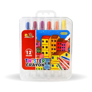 【允拓小舖】★12色旋轉蠟筆★環保無毒文具商品專賣
