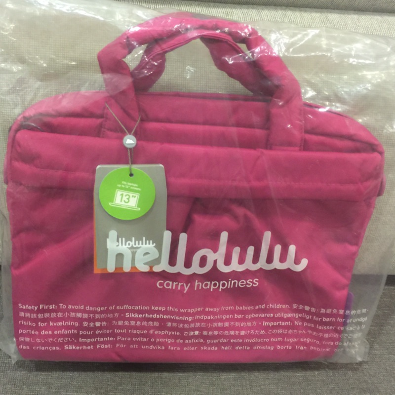 全新-hellolulu 13吋 Sofi纖薄筆電包(桃紅)