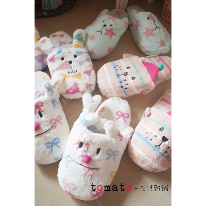 ˙ＴＯＭＡＴＯ生活雜鋪˙日本進口雜貨2015Present CRAFTHOLIC耶誕節限定款熊兔子麋鹿雀斑狗室內拖鞋