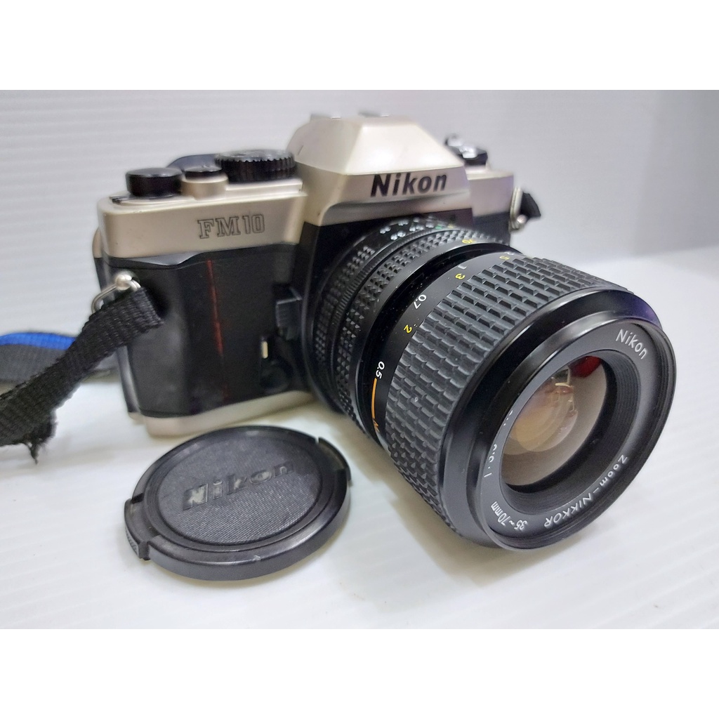 Nikon FM10 單眼底片相機 NIKON NIKKOR 35-70mm F3.5-4.8 鏡頭 閃光燈 相機包