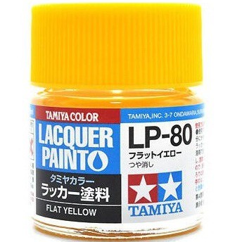 TAMIYA 田宮 模型 耗材 硝基漆 LP-80 消光 黃色 10ml 東海模型