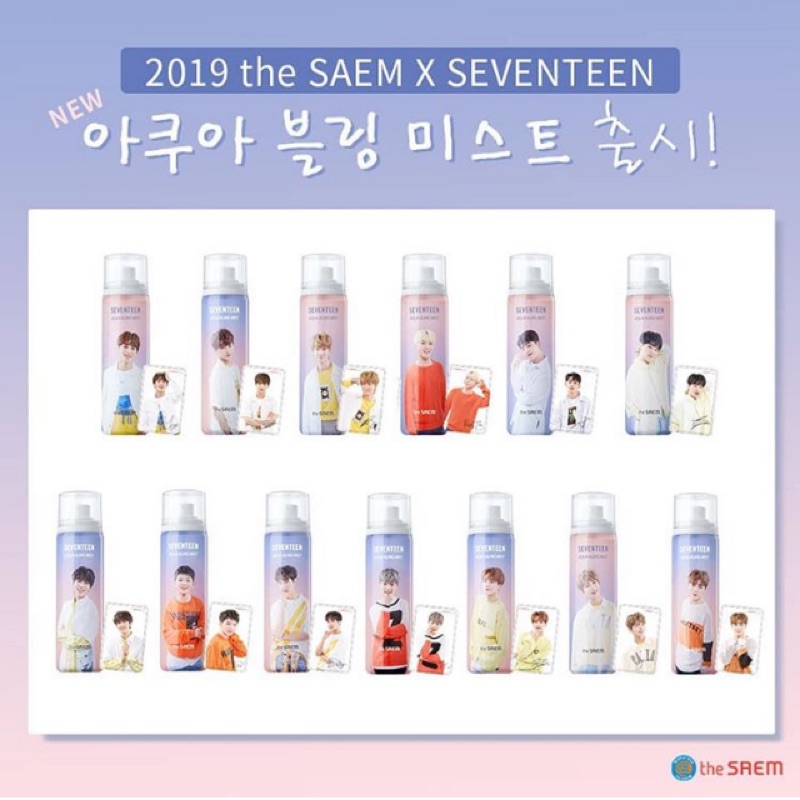 9 5出貨 Seventeen The Saem聯名限量版保濕噴霧 蝦皮購物