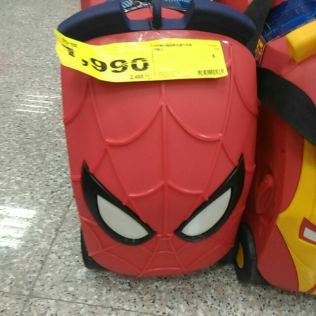 ! 出清 小孩 兒童 幼兒 玩具車 行李箱 蜘蛛人 特價品 福利品 騎乘 Spider-Man 出國 過年 旅遊 哄小孩