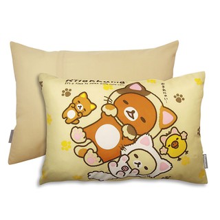 拉拉熊 可愛變身貓 充棉枕頭 枕頭含枕頭套 可拆洗 中枕 正版授權 台灣製造