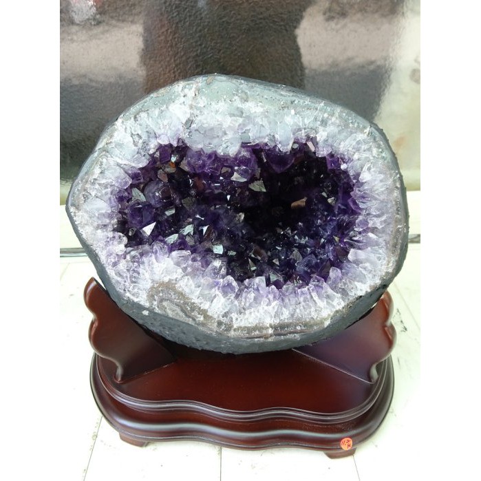 ~shalin-crysta~烏拉圭原礦皮紫水晶洞~11.2公斤(B)~嘴大吃四方~藏風聚氣~招財納祥~低價起標!