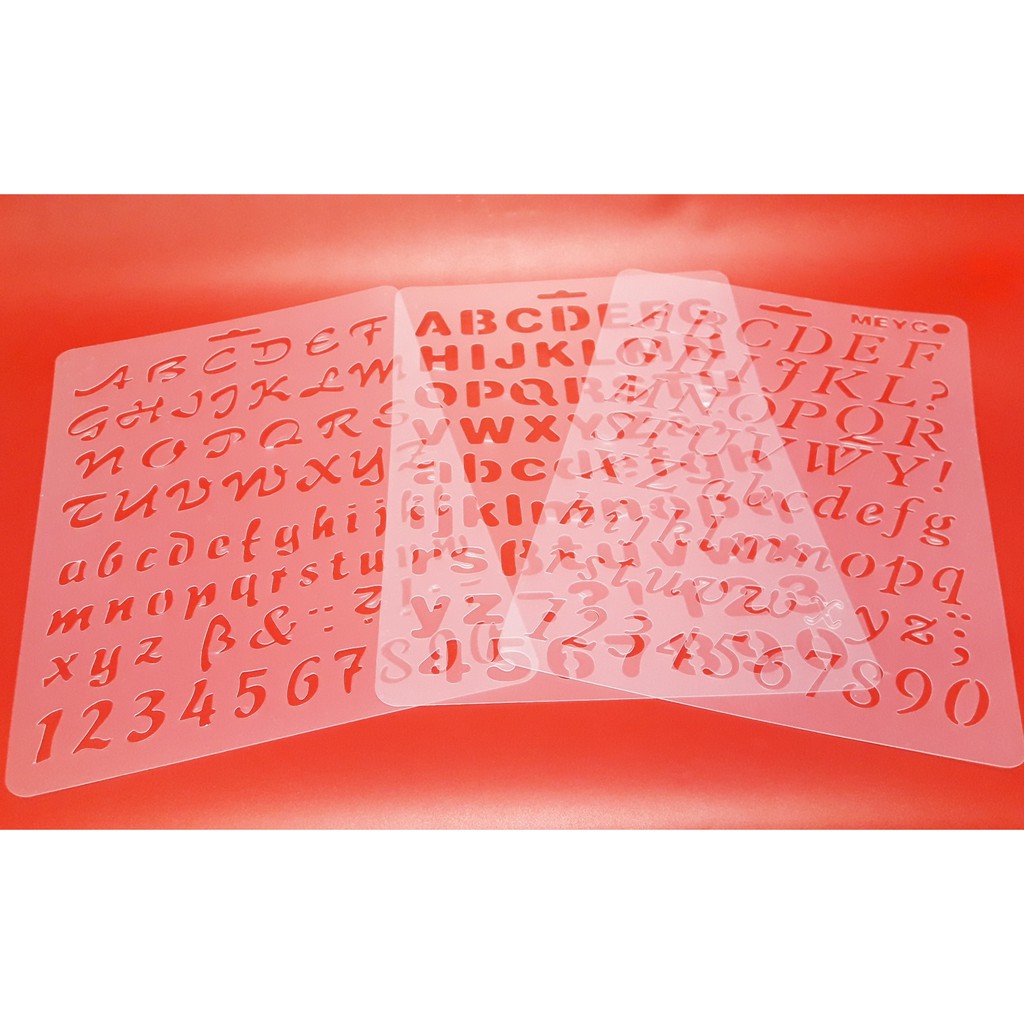 可水洗 臨摹 字母型板 繪圖板 英文字母 縷空畫板 型版  拓印  A4 (一套3張)
