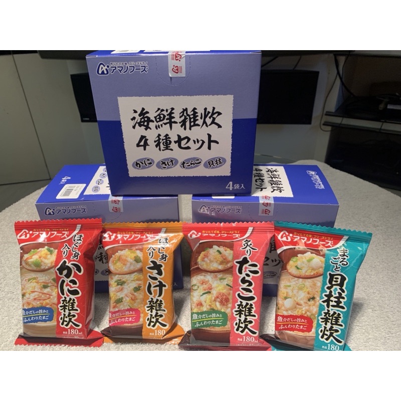 特価品コーナー☆ アマノフーズ 海鮮雑炊 4種12食アソートセット 1セット