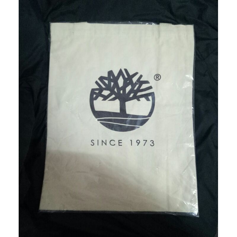 Timberland 帆布袋 購物袋 側背包（米白色）