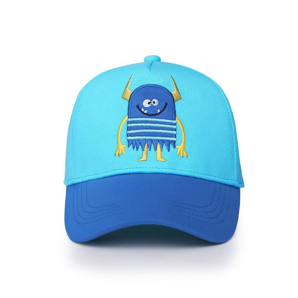 加拿大 Flapjack kids 防曬透氣棒球帽-怪獸(藍)[免運費]