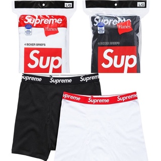 【紐約范特西】現貨 Supreme x Hanes Boxer Briefs 內褲 黑/白 4件1組 FW15A36