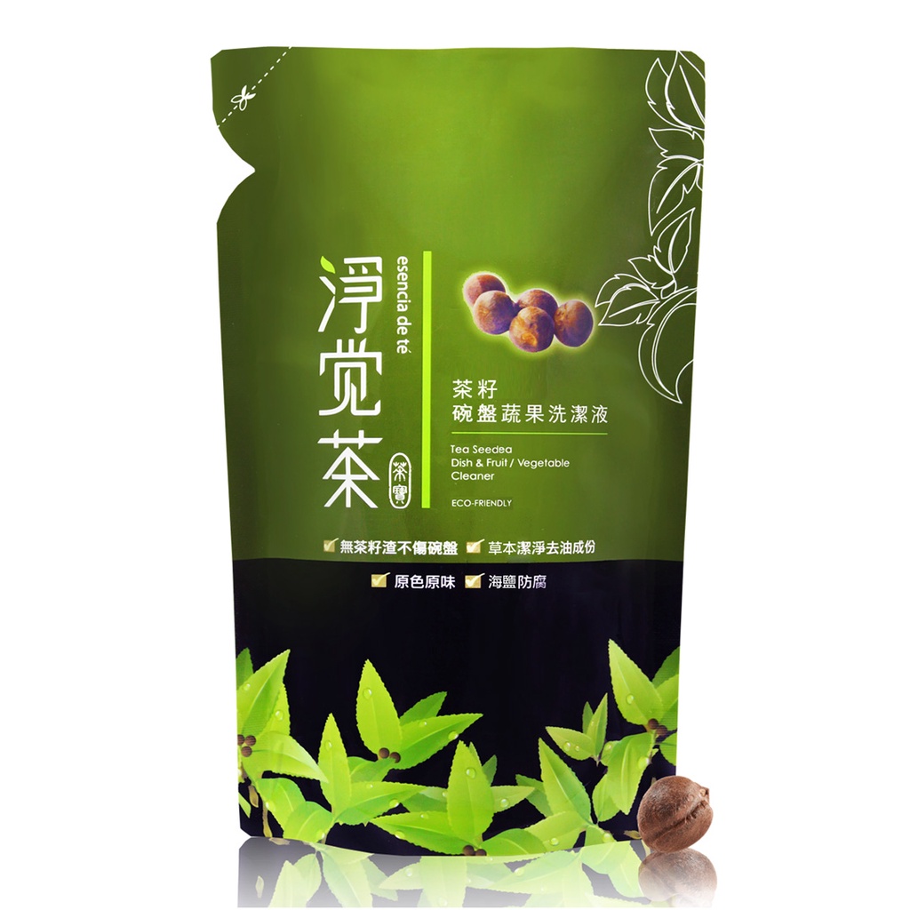 【茶寶】淨覺茶居家清潔 - 茶籽蔬果碗盤洗潔液補充包(700ml)&lt;全植物製&gt;