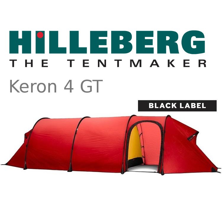 Hilleberg 隧道式四人帳/隧道帳/四季帳/雪地帳 Keron 4 GT 科隆 黑標/登山帳篷 紅 010312