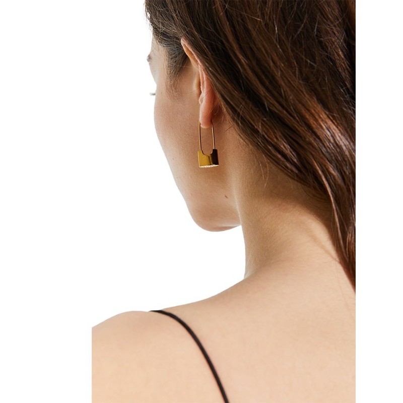全新yuyu yuyu-active Paperclip earring迴紋針耳環 不鏽鋼電鍍18K金 金 銀 各一副