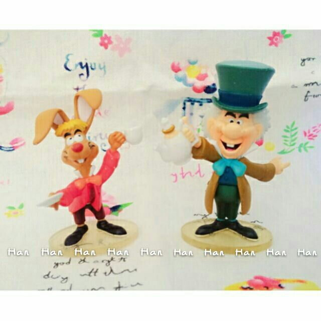 迪士尼 愛麗絲 瘋帽 三月兔 絕版 吊卡 公仔 扭蛋