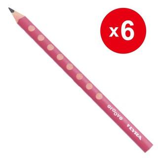 【玩具倉庫】【德國 LYRA】Groove 三角洞洞鉛筆 (6入) 櫻花粉 ( 粗 ) 學齡前 專業 鉛筆 筆芯 禮物