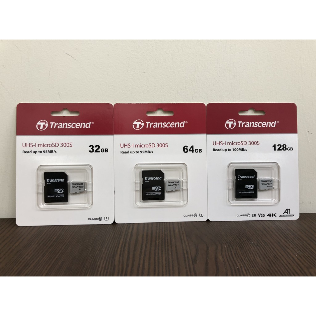 【保證原廠公司貨】Transcend創見記憶卡 32G 64G 128G UHS-I Micro SD 300S 五年保