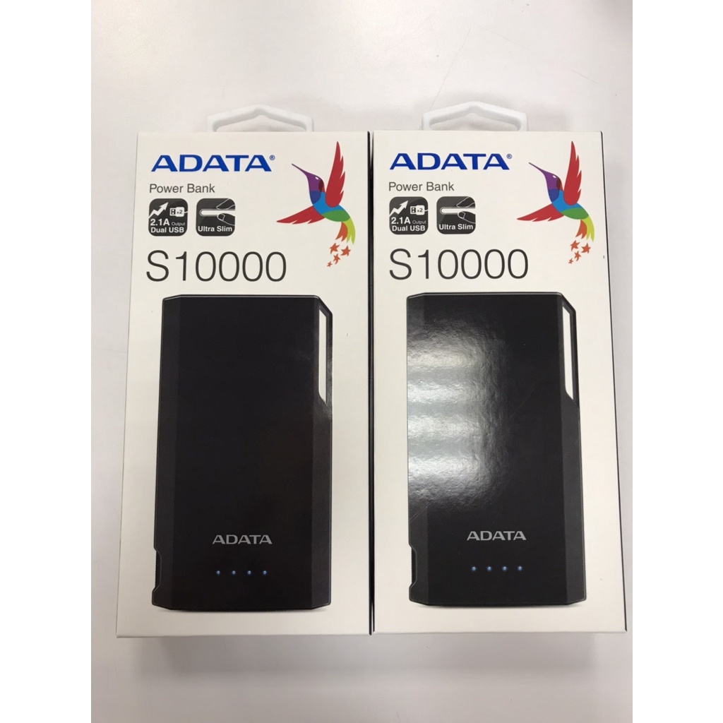 ADATA威剛 S10000 10000mAh 薄型行動電源 現貨 黑色