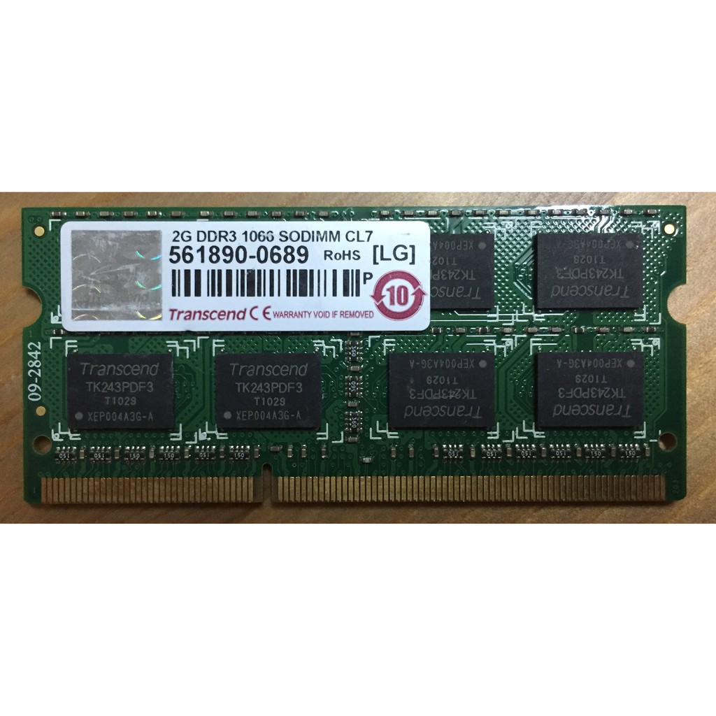 創見 筆電用 DDR3 2G 2GB SO-DIMM 1066 記憶體