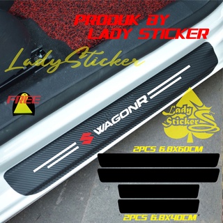 3D 碳纖維門檻板 KARIMUN 汽車 3D 碳貼紙 SUZUKI KARIMUN WAGON R