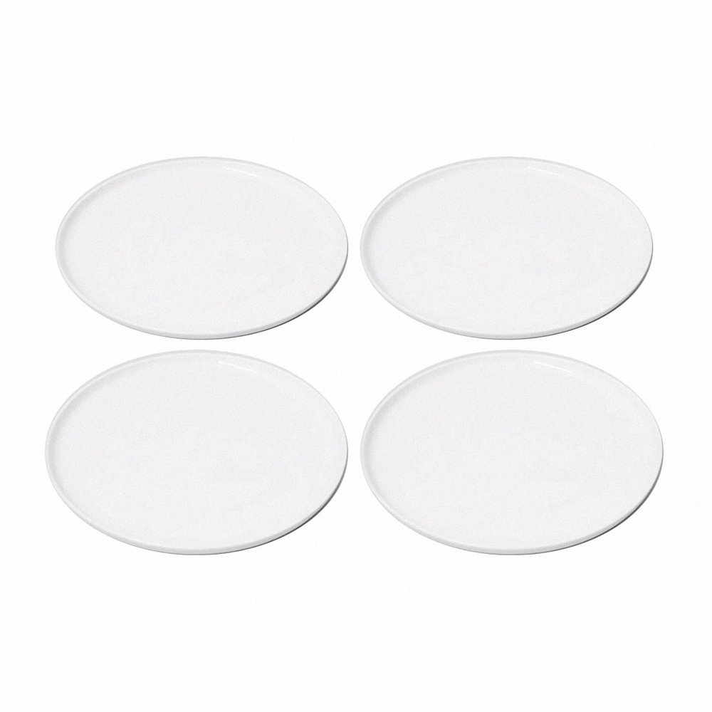 【YU Living】白瓷點心盤 餐盤四件組 小餐盤 盤子 19CM (白色) [折扣碼現折]