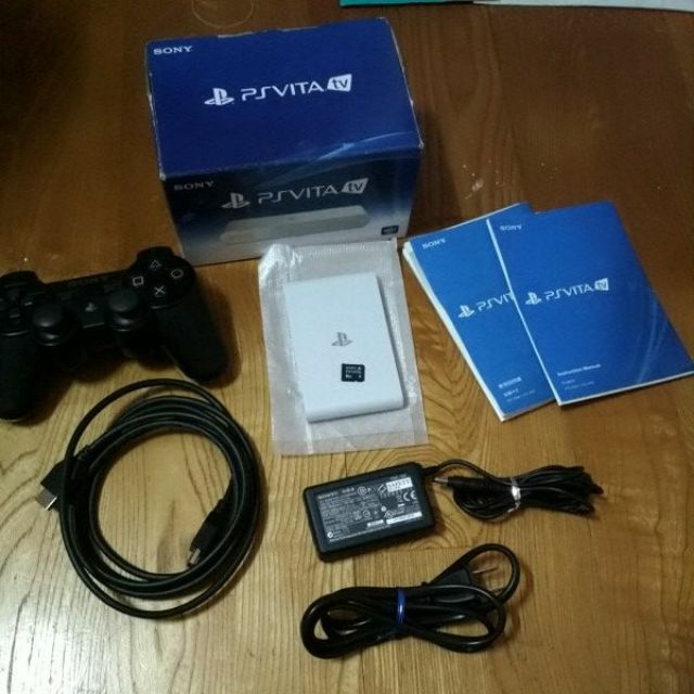 盒裝 PSV TV 1007 白色主機+8G原廠記憶卡+原廠黑色手把+HDMI 線+電源線