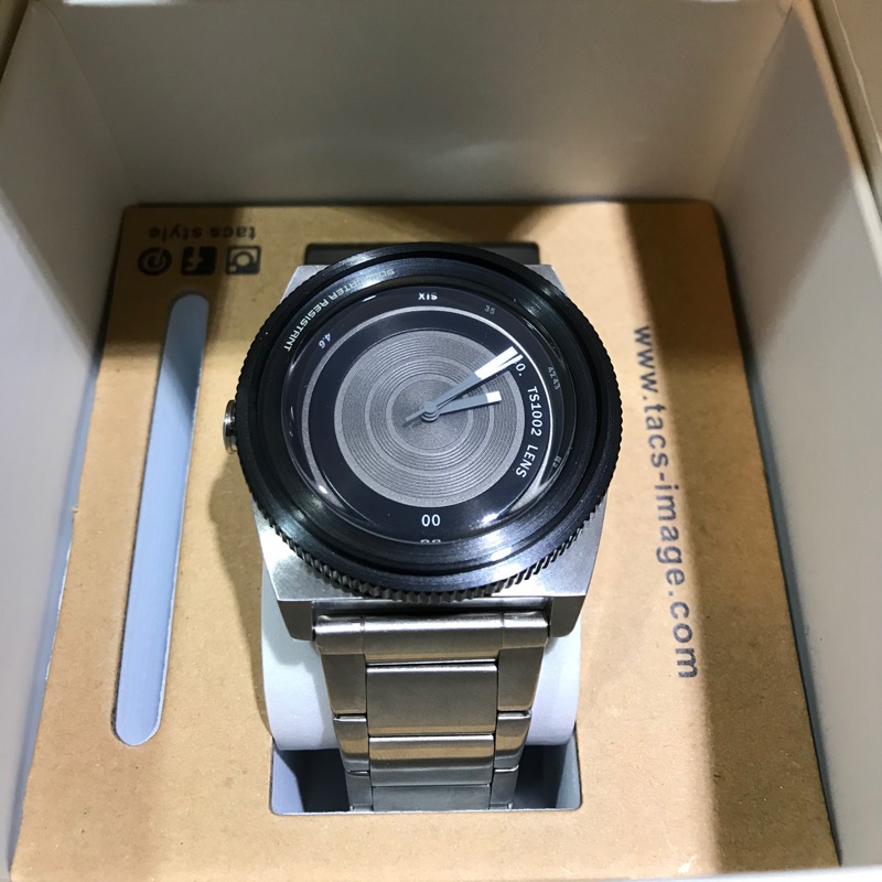 TACS 腕錶 手錶 黑膠設計面盤 胡桃木銀