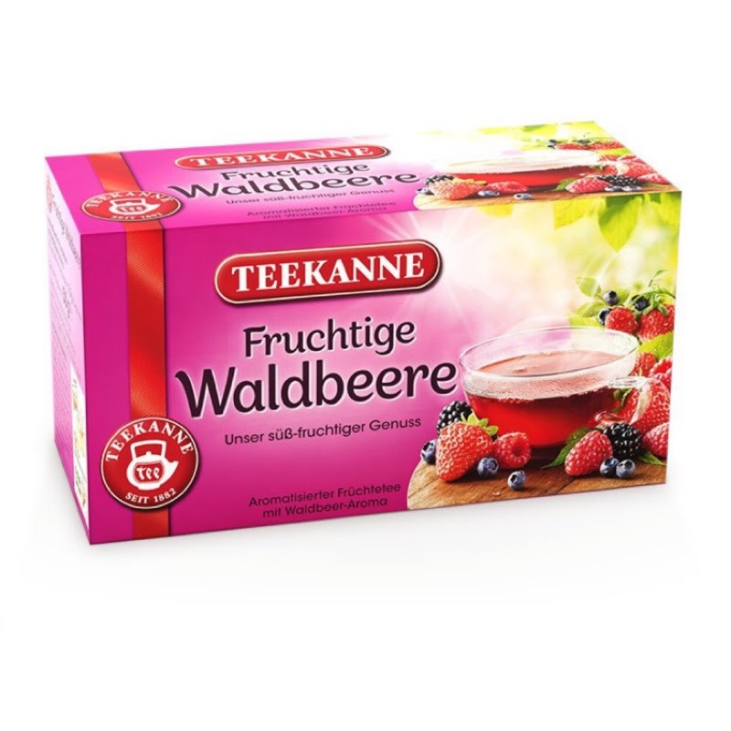 德國帶回Teekanne 恬康樂 Fruchtige Waldbeere-綜合莓果茶 40包