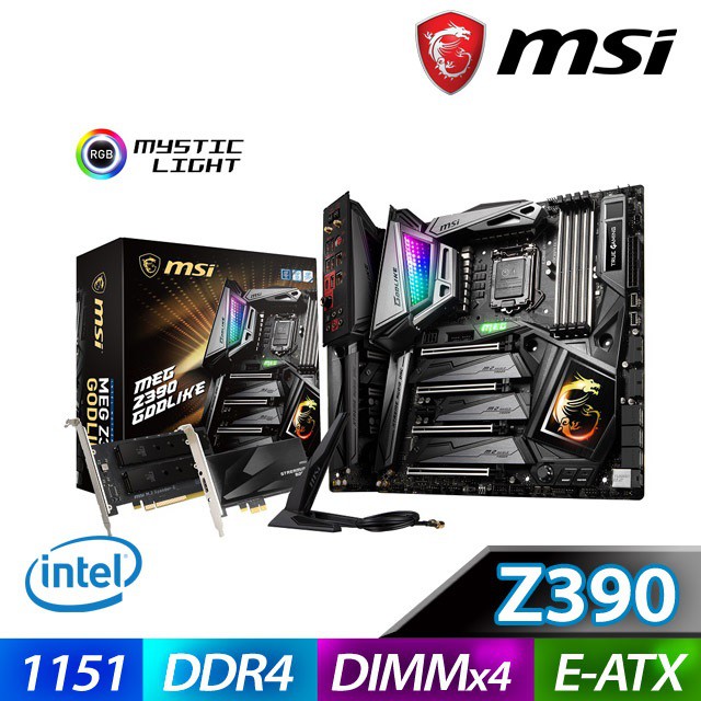 【買一送一】 MSI 微星 MEG Z390 GODLIKE 主機板 隨機送百元小禮