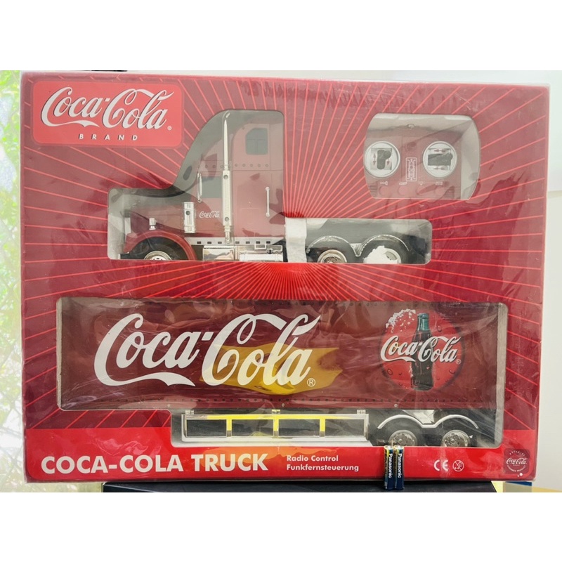 絕版全新可口可樂超大型聲光遙控貨櫃車