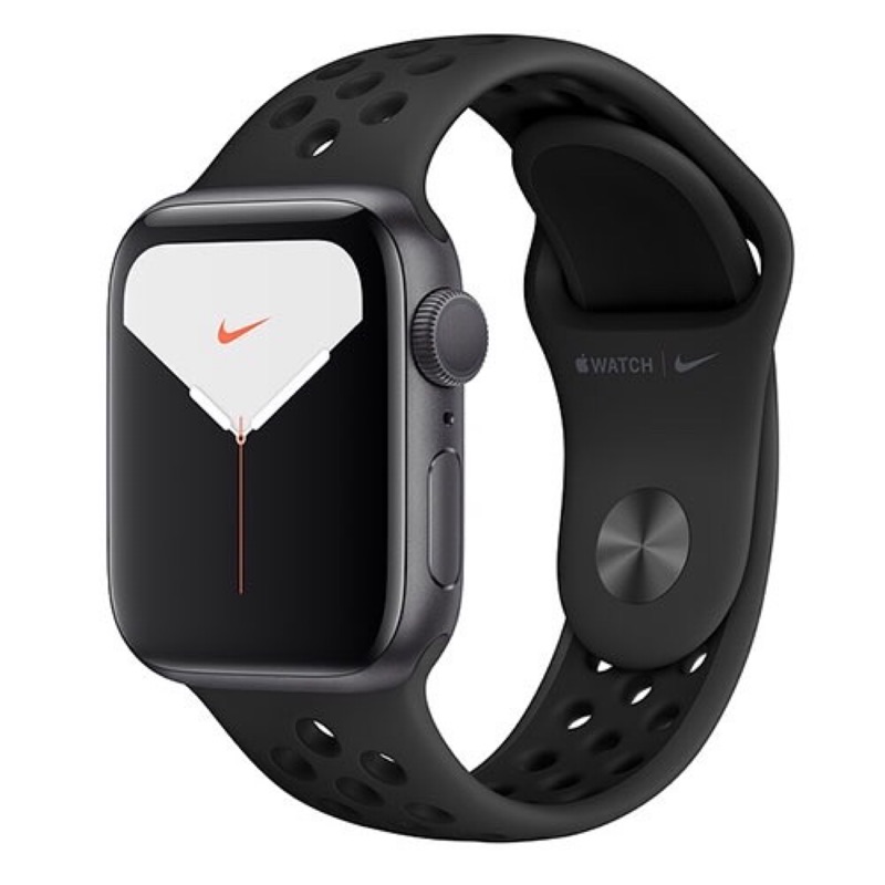 全新未拆現貨 Apple Watch Series 5 太空灰色鋁金屬錶殼+黑Nike 運動型錶帶-GPS版(44mm)